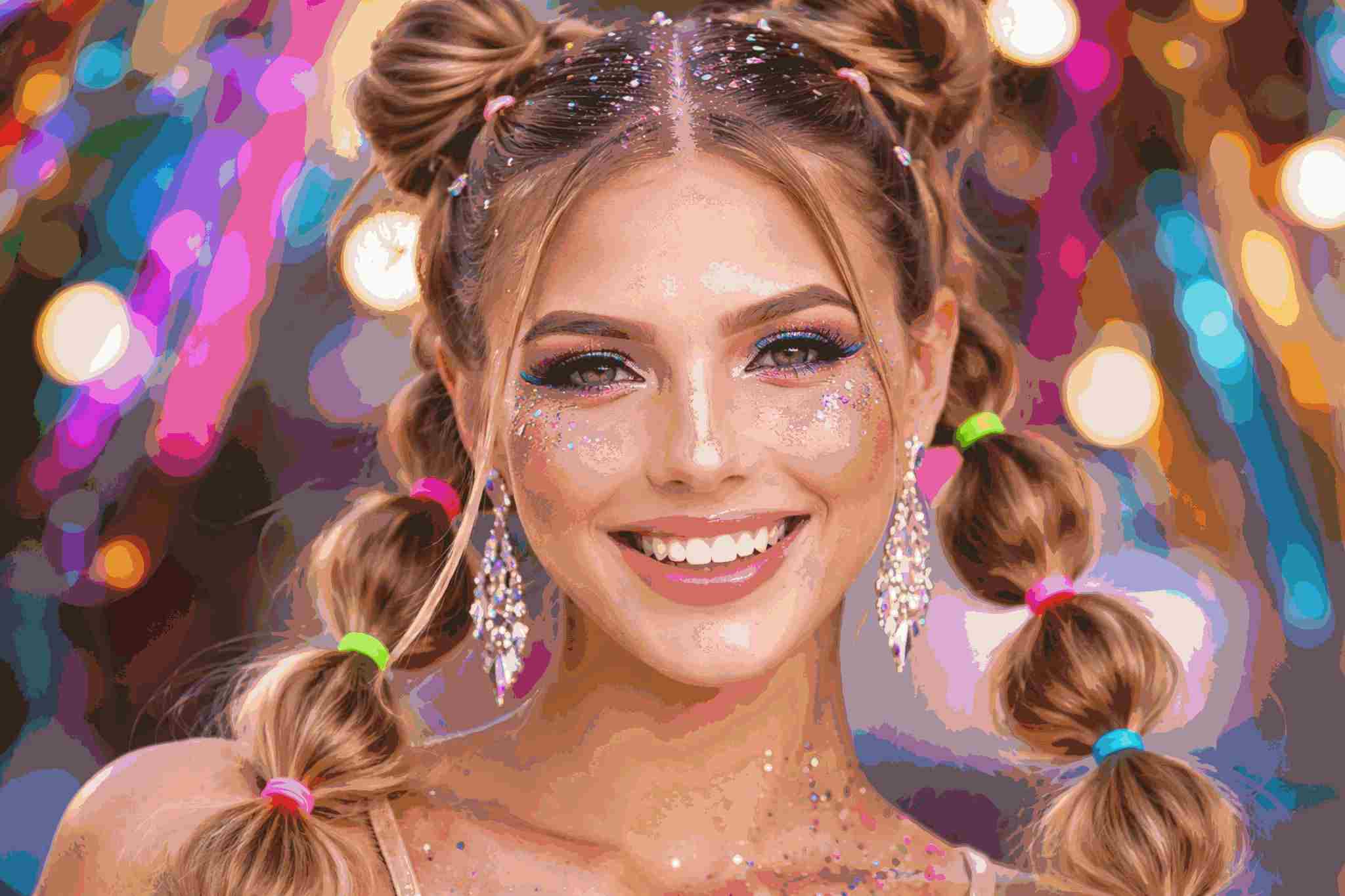Penteado para Carnaval fácil de fazer em casa