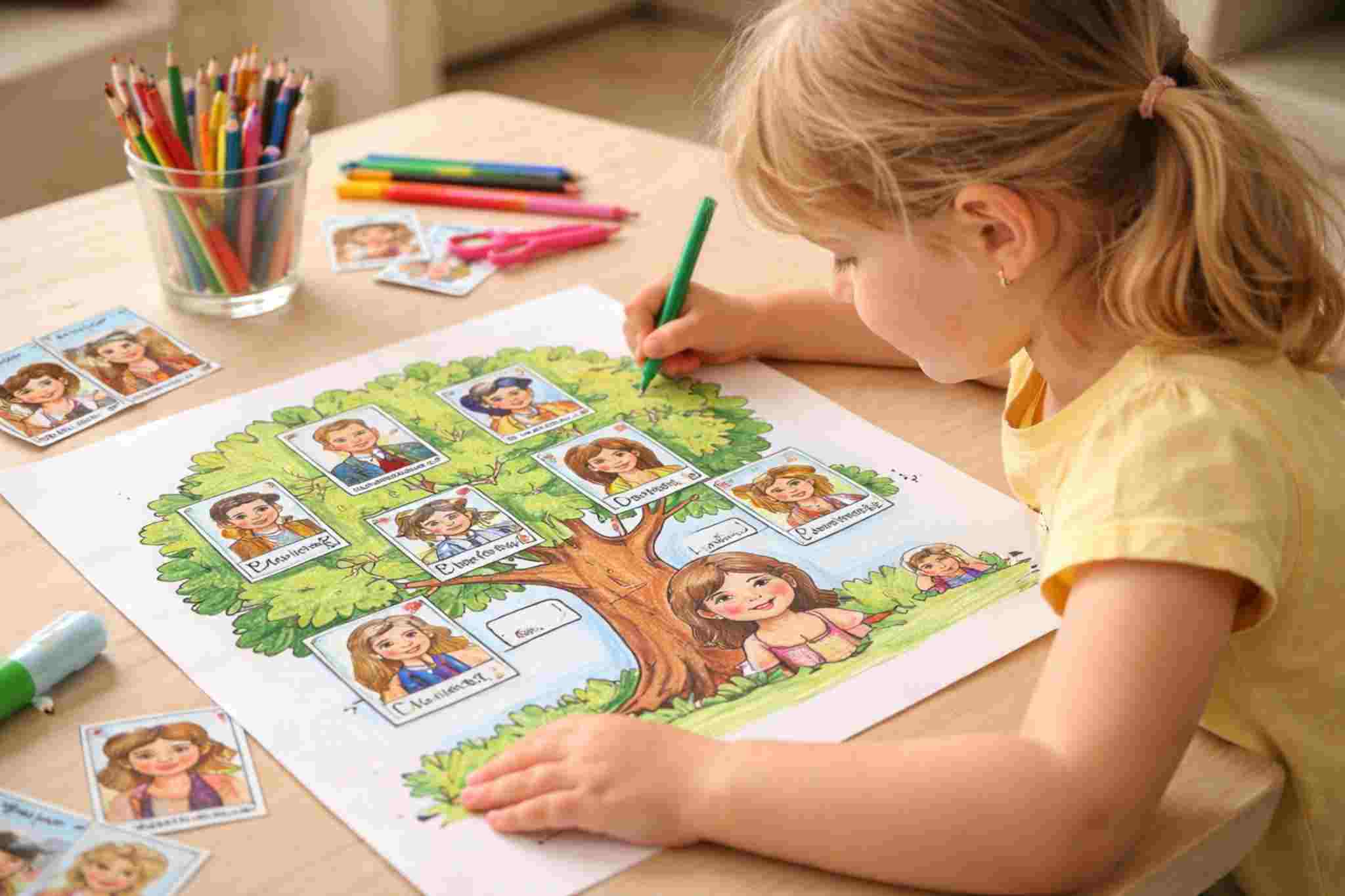 Como fazer uma árvore genealógica para escola com crianças