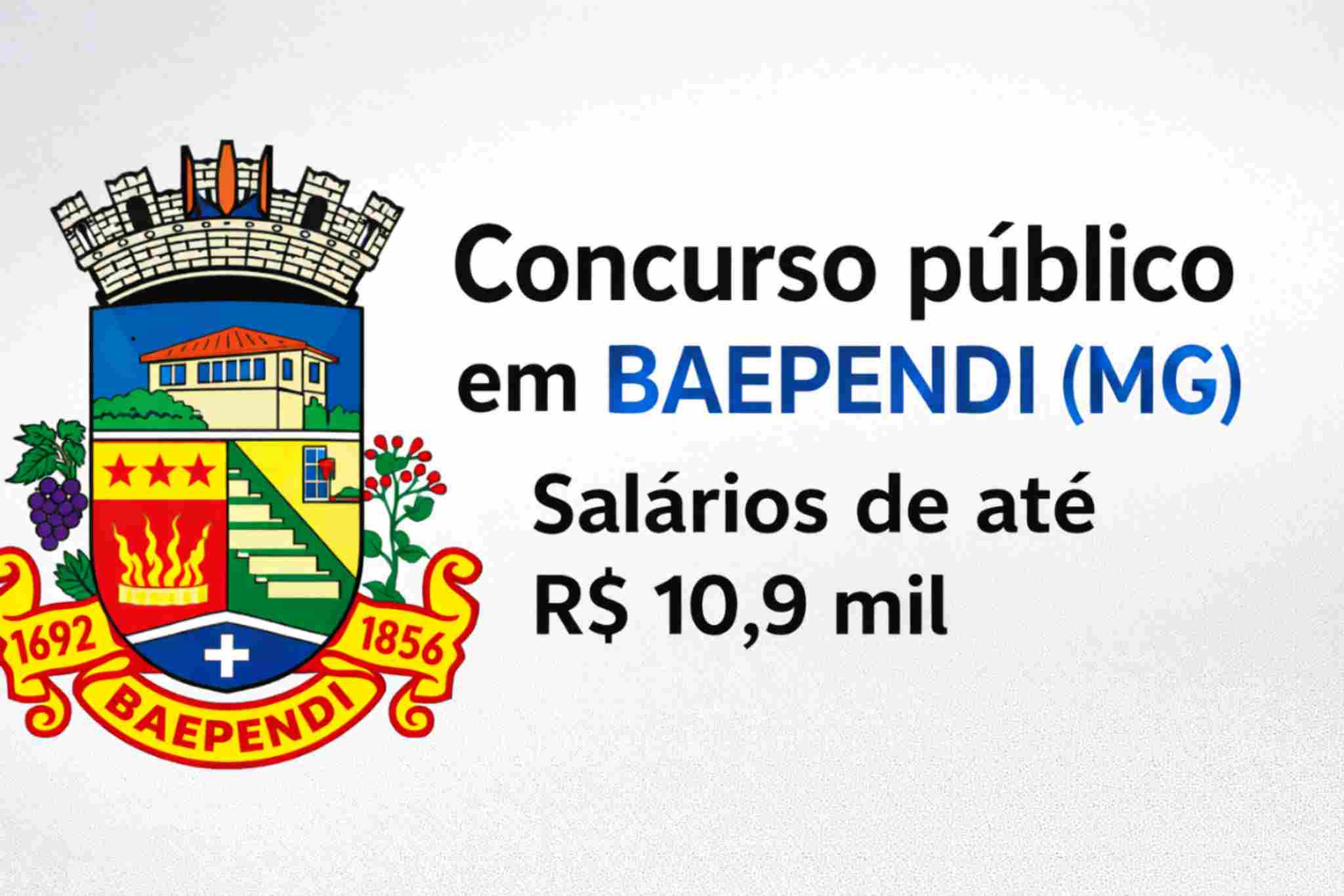 Concurso público em município mineiro paga até R$ 10,9 mil