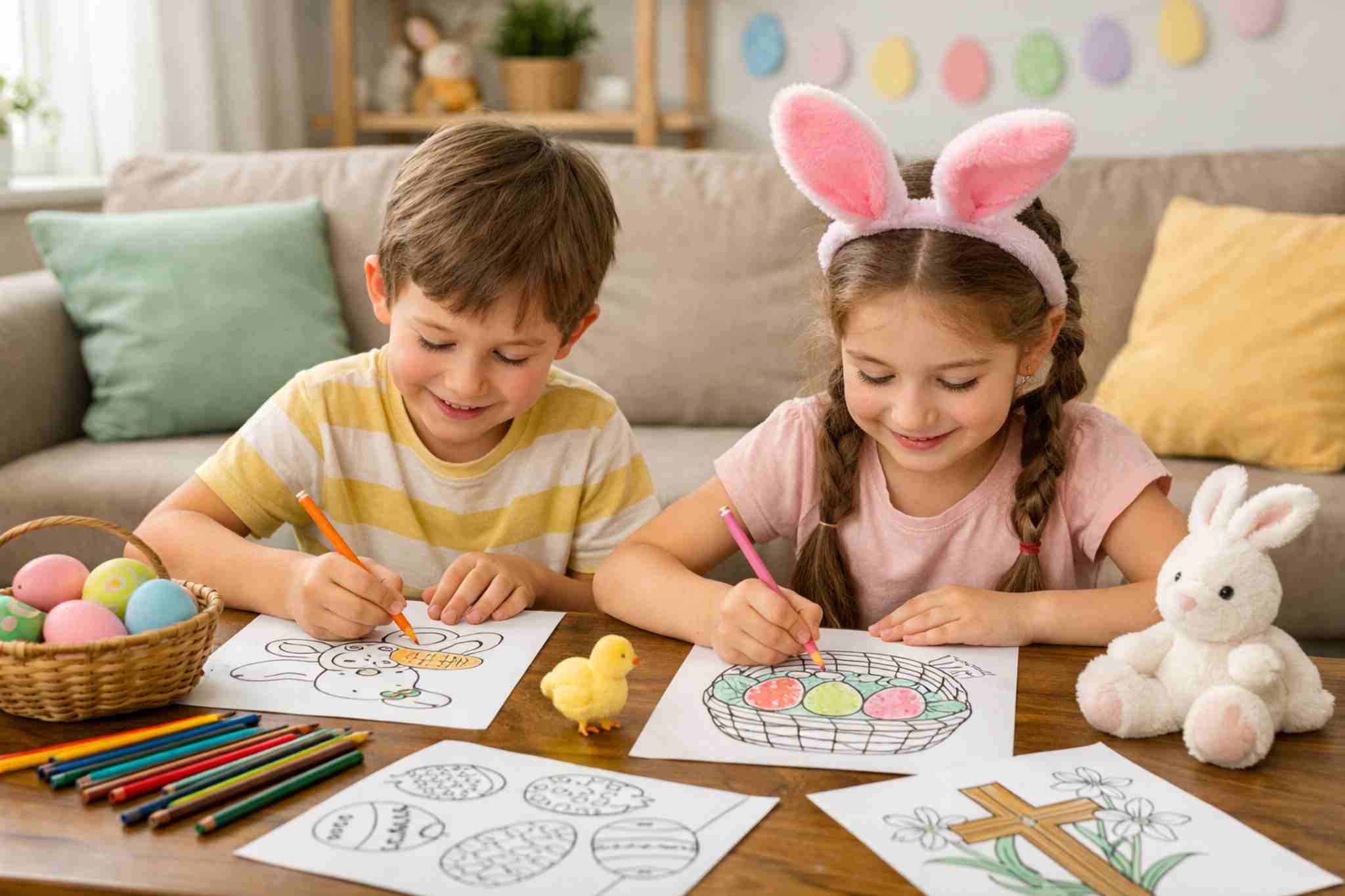 Desenhos de Páscoa para colorir: modelos para imprimir