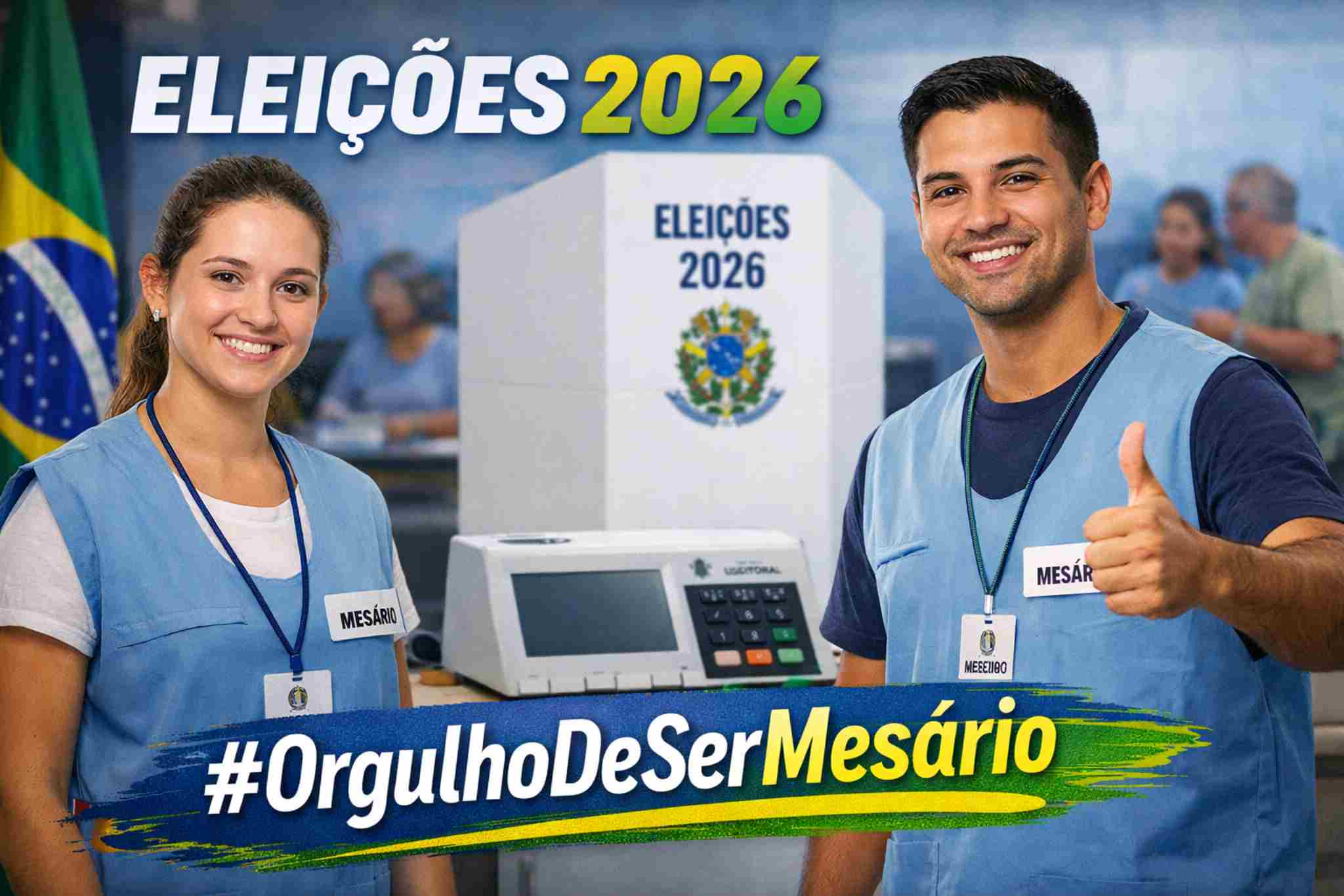Eleições 2026: inscrição online para mesário voluntário