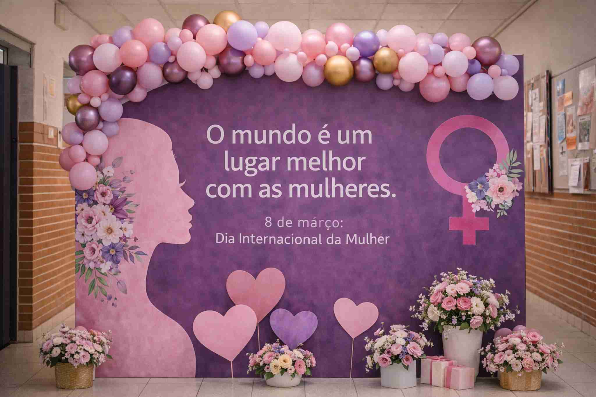 Painel para o Dia Internacional da Mulher: modelos prontos