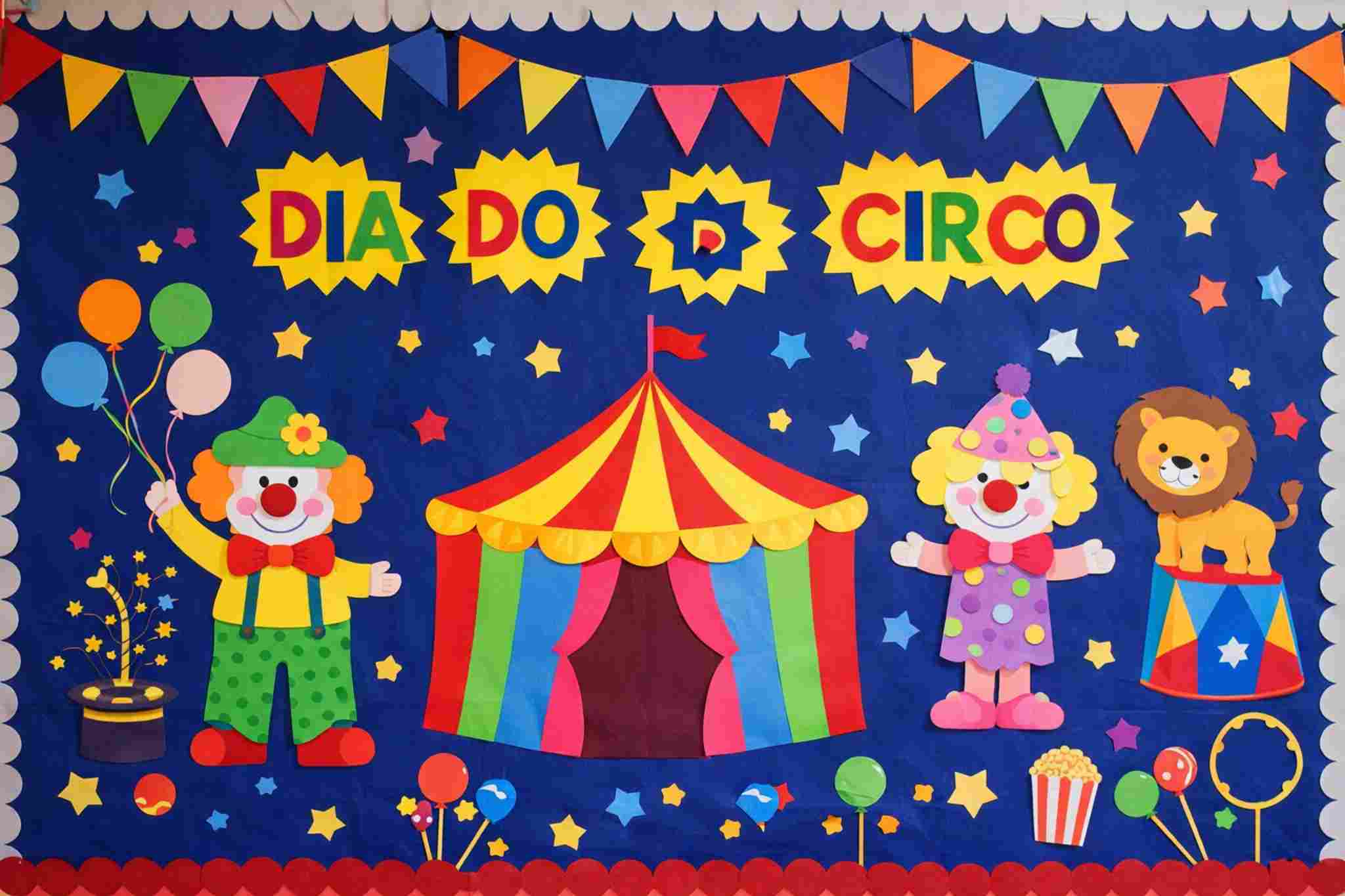 Painel para o Dia do Circo: ideias criativas para escola